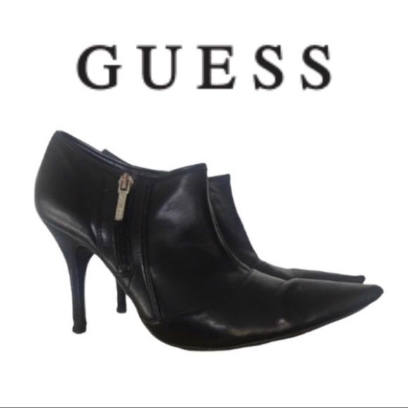 GUESS LEATHER BOOTIES SZ 9.5 - Picture 1 of 6
